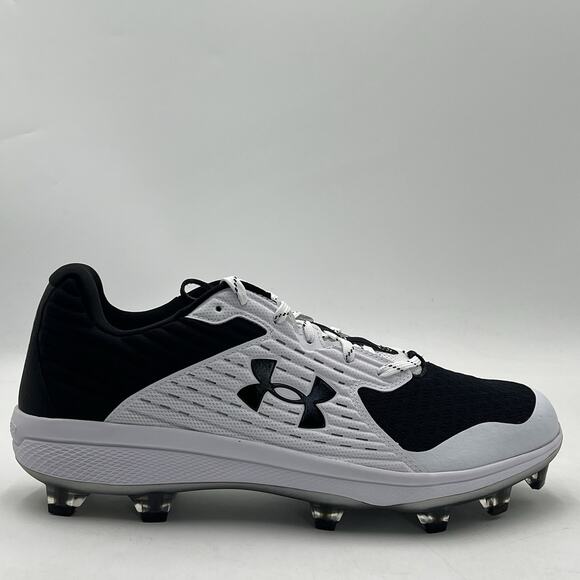 Under Armour Yard Mt Black White 3023439 001 Mens Size 12 NEW Baseball Shoes